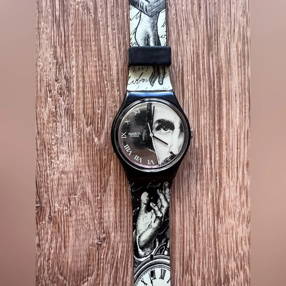 vintage Swatch Gent GLANCE GB149 watch, designed by Piero Fornasetti in 1992